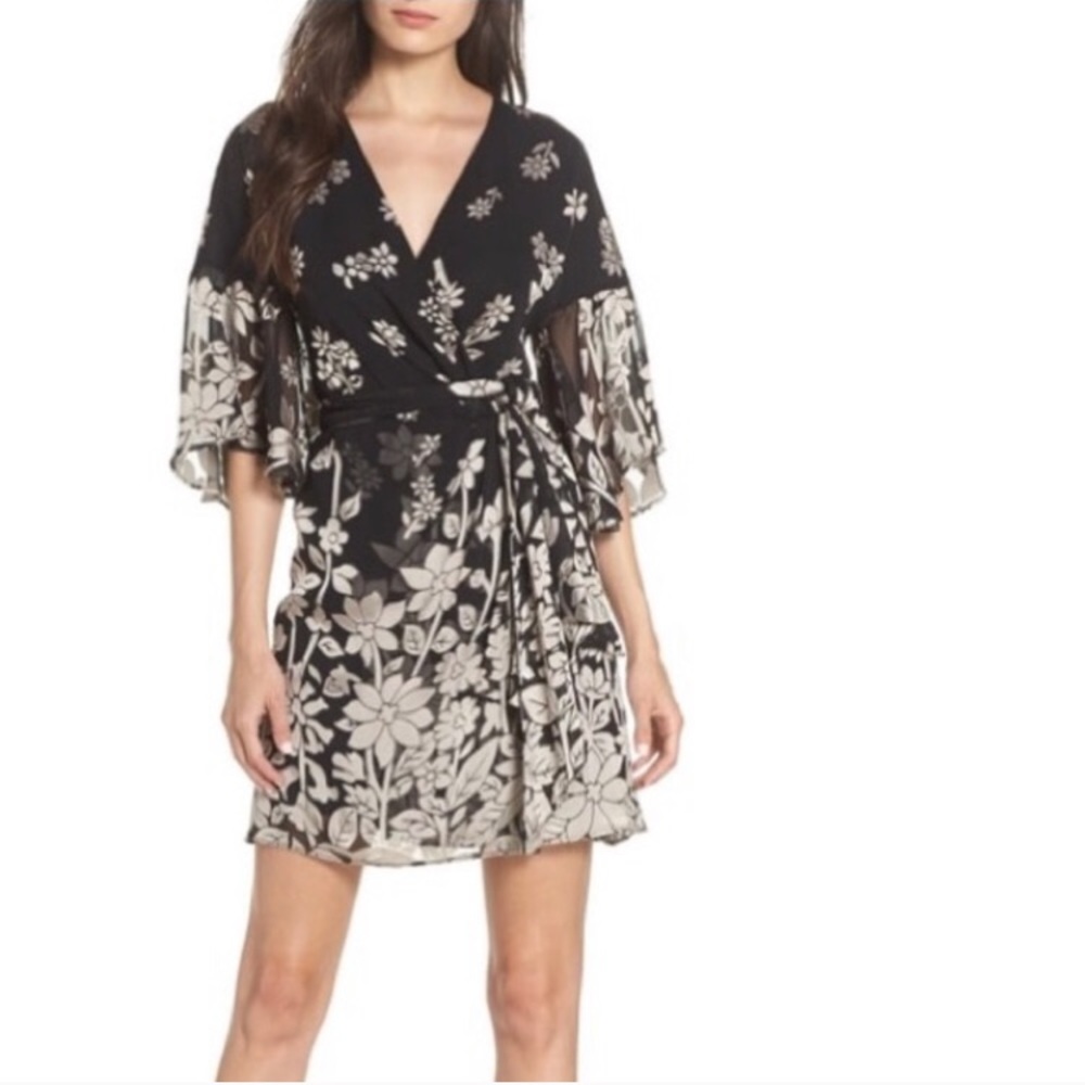 French Connection - Elise Satin Faux Wrap Dress